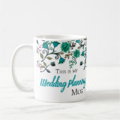 Tasse de planification de mariage, ton vert-bleu (Gauche)