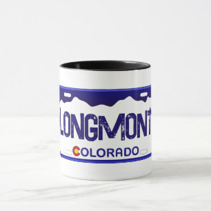 Tasse de plaque d'immatriculation bleue du Colorad