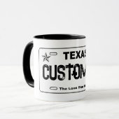Tasse de plaque d'immatriculation Texas blanc pers (Devant gauche)