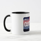 Tasse de plaque d'immatriculation Texas sky person (Gauche)