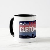 Tasse de plaque d'immatriculation Texas sky person (Devant gauche)