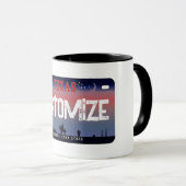 Tasse de plaque d'immatriculation Texas sky person (Devant droit)