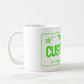 Tasse de plaque d'immatriculation Texas vert perso (Gauche)