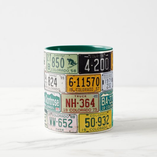 Tasse de plaque minéralogique du Colorado (Centre)