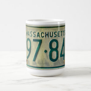 Tasse de plaque minéralogique du Massachusetts