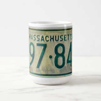 Tasse de plaque minéralogique du Massachusetts