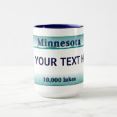 Tasse de plaque minéralogique du Minnesota (Centre)