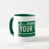 Tasse de plaque minéralogique du Vermont (Devant gauche)