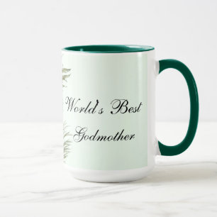 Tasse de plume de paon - la meilleure marraine du