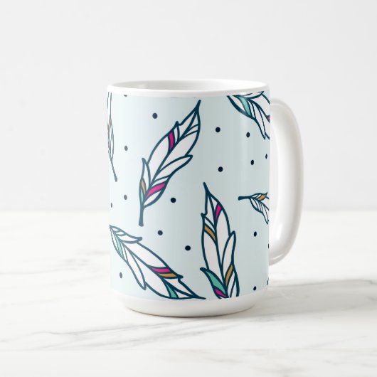 Tasse de plume et de point (Devant droit)