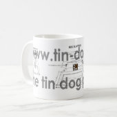 Tasse de Podcast de chien de bidon (Devant gauche)