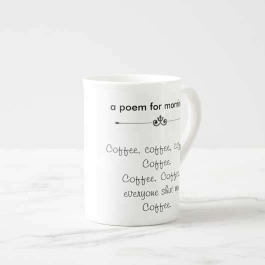 Tasse de poème de café (Devant droit)