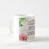 Tasse de poème de filleule de fleurs (Devant gauche)