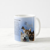 Tasse de poème de père de chien d'Akita (Devant droit)