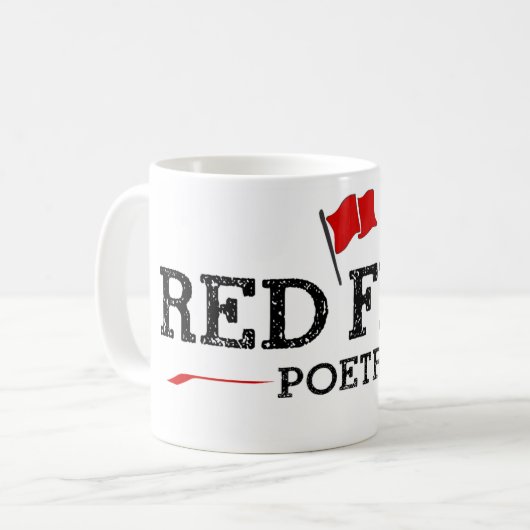 Tasse de poésie de drapeau rouge (Devant gauche)