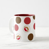 Tasse de pois de singe de chaussette (Red&Brown) (Devant gauche)