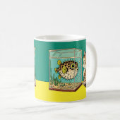 Tasse de poisson de chat et de Puffer (Devant droit)