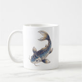 Tasse de poisson Koi céleste - Ligne d'art de luxe (Gauche)