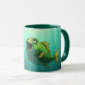 tasse de poisson vert (Devant droit)
