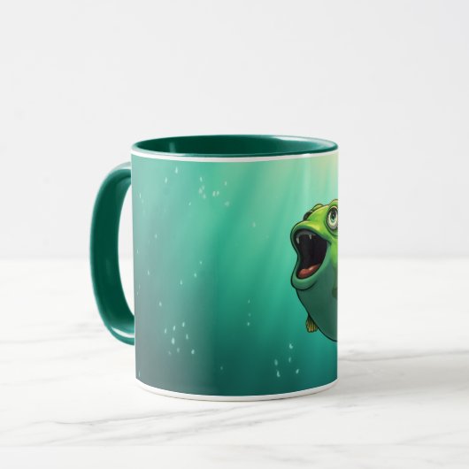 tasse de poisson vert (Devant gauche)