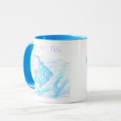 Tasse de poissons d'ange - tasse d'art d'enfants (Devant gauche)