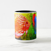 Tasse de poissons d'aquarium de disque (Centre)