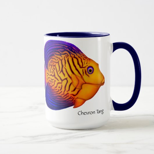 Tasse de poissons de Chevron Tang de récif (Droite)