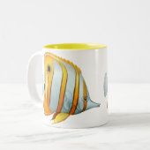 Tasse de poissons de papillon de Copperband de (Devant gauche)