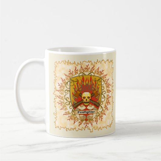 Tasse de pompier Bouclier de crâne (Gauche)