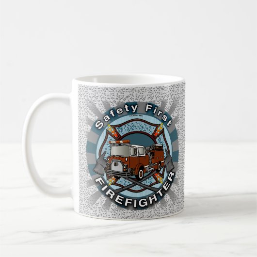 Tasse de pompier de camion de pompiers Sécurité d' (Gauche)