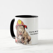 Tasse de pompier impoli Chien Risque d'incendie Bl (Devant gauche)