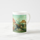 Tasse de porcelaine tendre de Chinoiserie (Devant droit)