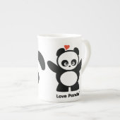 Tasse de porcelaine tendre de Panda® d'amour (Devant droit)