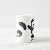 Tasse de porcelaine tendre de Panda® d'amour (Devant)