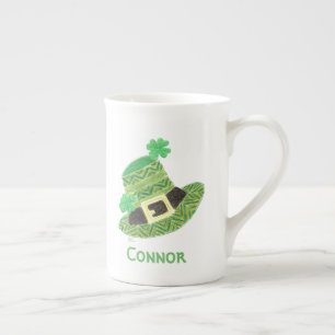 Tasse de porcelaine tendre du jour de St Patrick