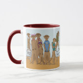 Tasse de portrait de famille de Meerkat (Gauche)