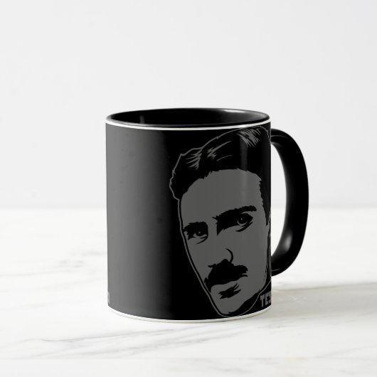 Tasse de portrait de Nikola Tesla (Devant droit)