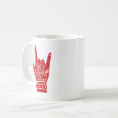 Tasse de pose de main de rock d'aujourd'hui rouge (Devant gauche)