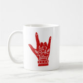 Tasse de pose de main de rock d'aujourd'hui rouge (Gauche)