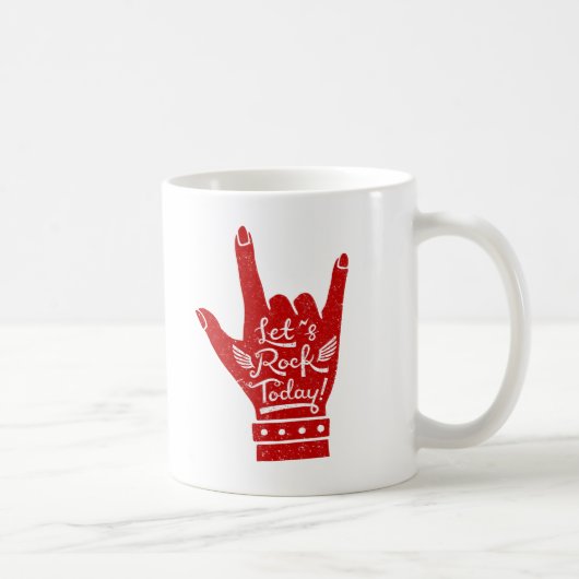 Tasse de pose de main de rock d'aujourd'hui rouge (Droite)