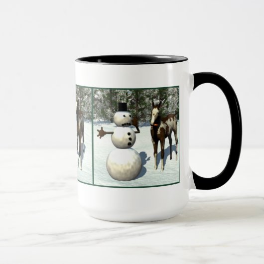 Tasse de poulain et de bonhomme de neige (Droite)