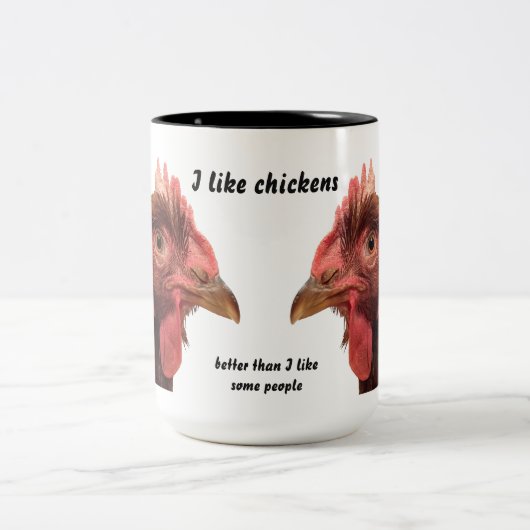 Tasse de poulet - j'aime des poulets (Centre)