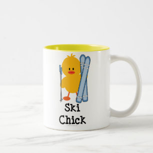 Tasse de poussin de ski