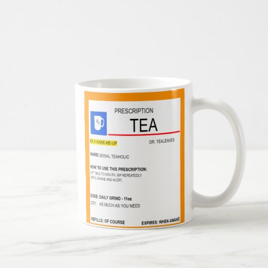 Tasse de prescription de thé pour des amants de (Droite)