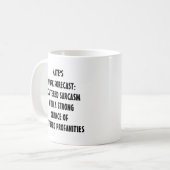 Tasse de prévision de travail drôle | Texte modifi (Devant gauche)
