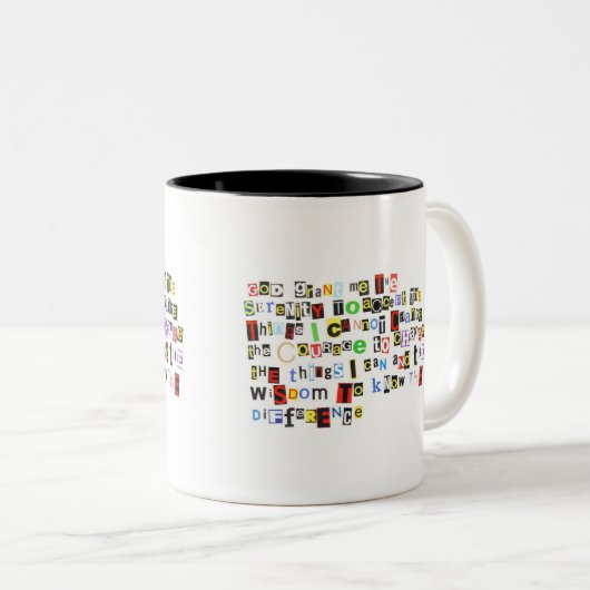 Tasse de prière de sérénité (Devant droit)