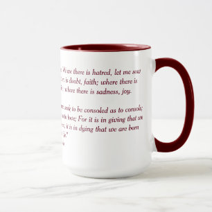 Tasse de prière de St Francis