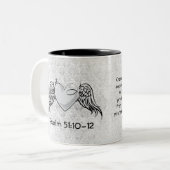 Tasse de prière du psaume 51 (Devant gauche)