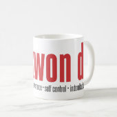 Tasse de principe de 202 le Taekwondo (Devant droit)