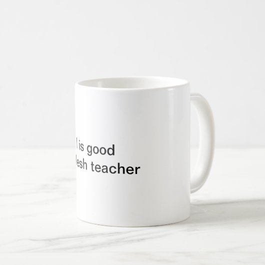tasse de professeur d'Anglais (Devant droit)